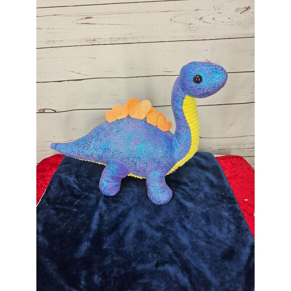Walgreens Hug Me Large Blue/Purple Sparkling Stuffed Dinosaur Plush 18 inches - Picture 2 of 10